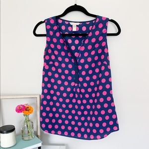 Banana Republic Polka Dot Blouse Size Small